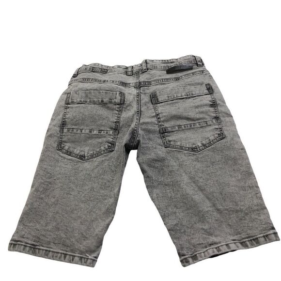 Black Pike Painted Gray Denim Jean Shorts - Picture 2 of 7
